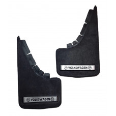 Бризковики малі "Volkswagen" Серебренн. напис, м'яка структурна гума "Mud-Flaps" (2шт)