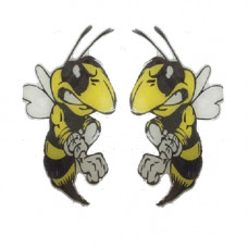 Наліпка силіконова "Оса" Права + Ліва сторона (7х10см) (2шт./пара)