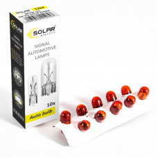 Лампа 12V (бесцок.) W5W "Solar" (1264) Янтарна (уп.10шт)