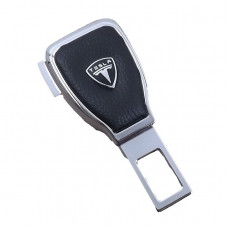 Заглушка ременя безпеки метал "Tesla" (1шт) цинк.сплав + шкіра + вхід під ремінь (№5)