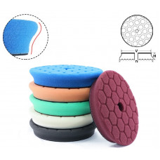 Полірувальний круг на липучці D170/D150/H26мм Помаранчевий DA/RO (соти великі)"Adept Elit"PPI-75 Uni