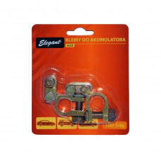 Клеми акумуляторні цинк+ латунне покриття 2шт "Elegant" 100548 (вага 100гр) (60шт/ящ)