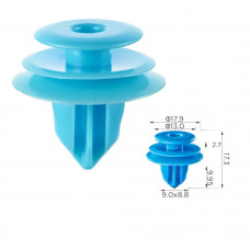 Кліпси C1186 обшивки дверей/салон/багажникTOYOTA,LEXUS,PONTIAC,NISSAN,SUBARU,GM,DAIHATSU( уп. 100 шт