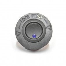 Клавіша A05B синє вічко кругла On Off 12V 3 конт + посадкове місце під гніздо прикурювача