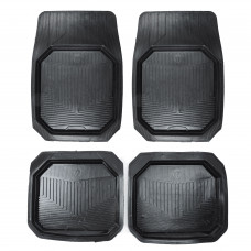 Килимки гумові (4шт) чорні "Дубно" YP-1 корито (борт 4,5см,)