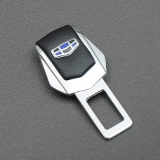 Заглушка ременя безпеки метал "Geely" (1шт) цинк.сплав + шкіра (тип №2)