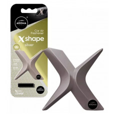 Освіжувач полімер на обдув 10g - "Aroma" - X SHAPE - Silver (Сильвер) 10897