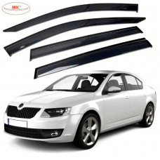 Дефлектори вікон Skoda Octavia III(A-7) SED 2013- П/К скотч "HIC" SK10