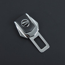 Заглушка ременя безпеки метал "Jaguar" (1шт) цинк.сплав + шкіра (тип №2)