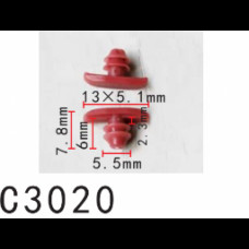 Кліпси C3020 ущільнювача HYUNDAI, KIA (8213337000, 82133-37000, 10669) (уп. 100шт.)