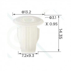 Кліпси C0383 втулка під саморіз TOYOTA, LEXUS (90189-05082, 9018905082, 14302) ( уп. 100 шт.)
