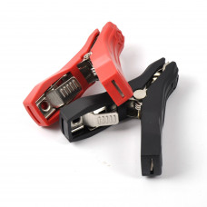 Затискачі для клеми АКБ (крокодили) (+/-) 50А (д.75мм/ш.14мм/т.0,4мм) LJ-2 з фіксатором під клему