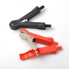 Затискачі для клеми АКБ (крокодили) (+/-) 30А (д.75мм/ш.10мм/т.0,3мм) LJ-1 ізоляція повна