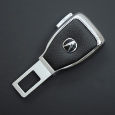 Заглушка ременя безпеки метал "Acura" (1шт) цинк.сплав + шкіра "FLY" (тип №5)