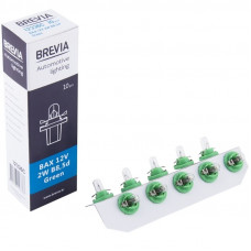 Лампа 12V з патроном B8,5D 2W "Brevia" (12336C) Green (уп.10шт)