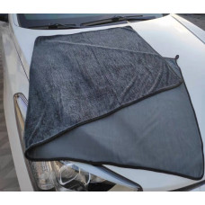 Рушник для сушіння авто 40х60 (600g/m2) "JYM" Сіра (чорний кант)