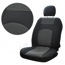 Чохли ''В'' чорні ( Сіра середина ) "Автосвіт" "MAX" (Щільна суцільна спинка - Два підг-ка)