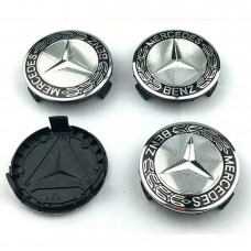 Ковпачки на титани "Mercedes" (75/70мм) хром/ колосок (А1714000025)