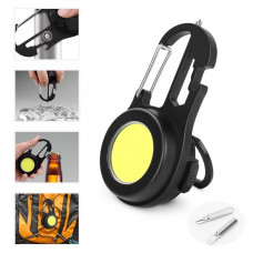 Ліхтар на карабіні X-Balong SQ-861 пластик,акумуляторний,10W COB 500mAh,викрутка,магніт