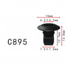 Кліпси C0895 під саморіз VW, AUDI (N90833801, N908-338-01, 14246) ( уп. 100 шт.)