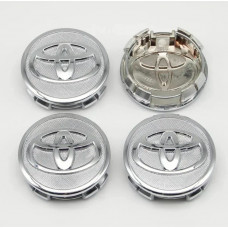 Ковпачки на титани "Toyota" (62/58мм) Сріблясті (6062K62) 42603-02320, 42603-48140