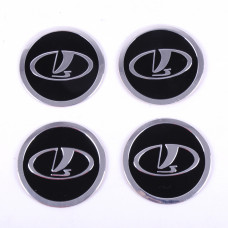 Наклейка на ковпаки Samara (60мм) чорна (4шт)