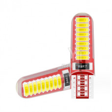 Світлодіод 12V Т10 Білий SMD 18-4014 360° 3W 380Lm (силіконова) №13