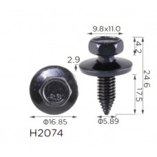 Саморіз H2074 з шайбою PEUGEOT, CITROEN, RENAULT (6922H2, 19835) ( уп. 100 шт.)