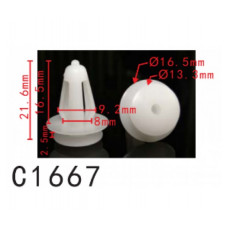 Кліпси C1667 обшивка дверей MITSUBISHI (MB566720*) ( уп. 100 шт)
