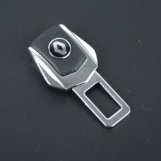 Заглушка ременя безпеки метал "Renault" (1шт) цинк.сплав + шкіра (тип №2)