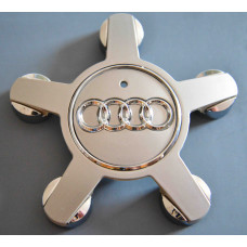 Ковпачки на титани "Audi" (135/57мм) сірий/хром. (4F0601165N) краб/зірка
