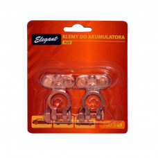 Клеми акумуляторні цинк+ мідне покриття 2шт "Elegant" 100549 (вага 100гр) (60шт/ящ)