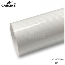 Плівка вінілова ПВХ під карбон 6D Біла (бухта 1.52*18м) 160мікрон CL-6DCF-08/02