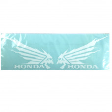 Наліпка плотерна "Honda" у вигляді черепа 32х10см біла (2 шт)