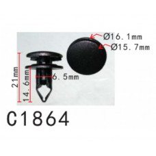 Фіксатор C1864 натискна/розпірна HONDA, ACURA (90667-TC0-U01ZA, 90667TC0U01ZA, 11830) ( уп. 100 шт.)