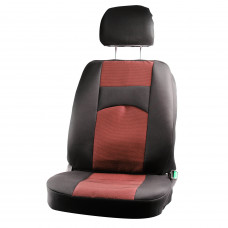 Чохли ''В'' чорні ( Червона середина) "Автосвіт"- Копер (Спинка тягучка -Два підго-ка)