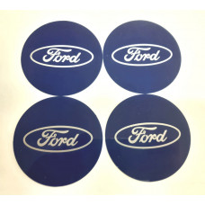 Логотипи до ковпака SKS Ford синій (4шт) (відпускається на 1 комплект ковпака)