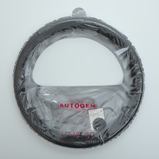 Чохол на кермо шкіра "L" (39-40см) чорний Autogen CK 011BK структурна/1шов/біла основа