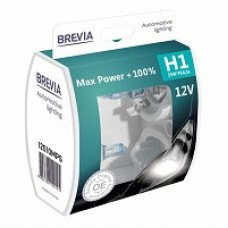 Лампа 12V H1 55W +100% Max Power "Brevia" (Box-2шт) (12010MPS) (9шт/уп)