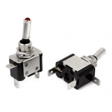 Тумблер 2 положения 2 к-та, з Червоним підсвічуванням роз'єм під маму ASW-07D-R (1021 RED)