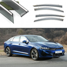 Дефлектори вікон Kia Optima/K5 2020- П/К "FLY" (нерж. сталь 3D) BKAK52023-W/S (140-141)