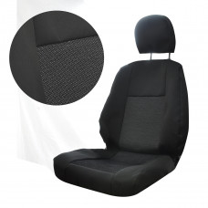 Чохли bus "B" чорно-сіра автотканина "Автосвіт"2+1 (3 підголів/Sprinter/Crafter/LT) (дешеві)