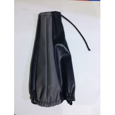 Пильник короткий BK/Gy Шкір.зам Комбінований Сірий клин