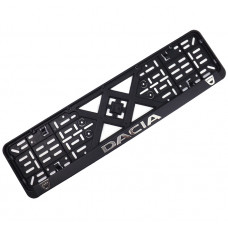 Рамка номера DACIA "защіпка" 3D напис Хромований (Поліпроп./гнучкий морозостійкий)