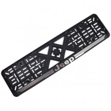 Рамка номера JEEP "защіпка" 3D напис Хромований (Поліпроп./гнучкий морозостійкий)