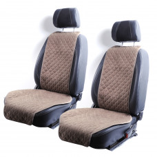 Накидки сидінь "Антара" Кавова - на флісі стьобані ромби 1+1 Передні