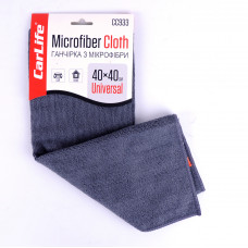 Серветка універсальна мікрофібра 40х40 CC933 "Carlife" Сіра (240шт/ящ)