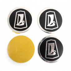 Наклейка на ковпаки Lada (60мм) чорна (4шт)