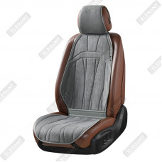 Накидки сидінь з вентиляцією алькантара "Elegant" ANCONA Сіро Темні Передні (700 808)