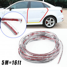 Молдинг на кромку дверей без основи Прозорий 5м (6*5мм)